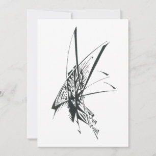 Andromeda Schwarz Weiß Abstrakt Stammes Tattoo Kun Dankeskarte