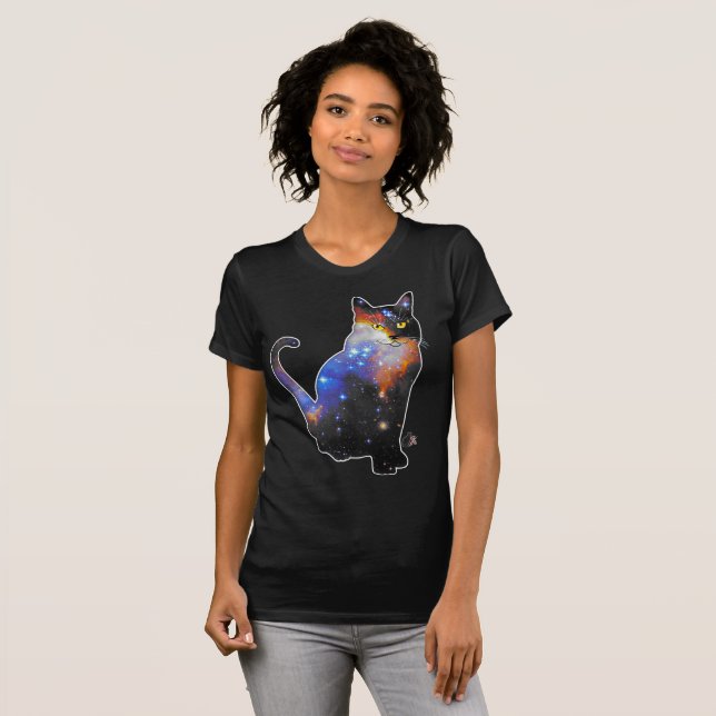 Andromeda Space bei Katzen T-Shirt (Vorne ganz)