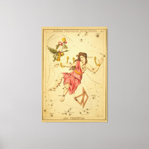 Andromeda - Vintages Astronomisches Star Chart Ima Leinwanddruck