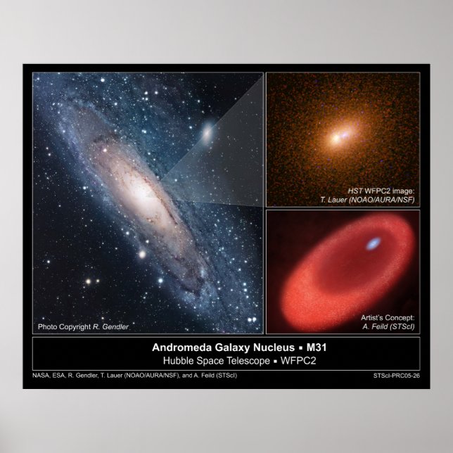 AndromedaGalaxyNucleus-M31-2005-26 Poster (Vorne)