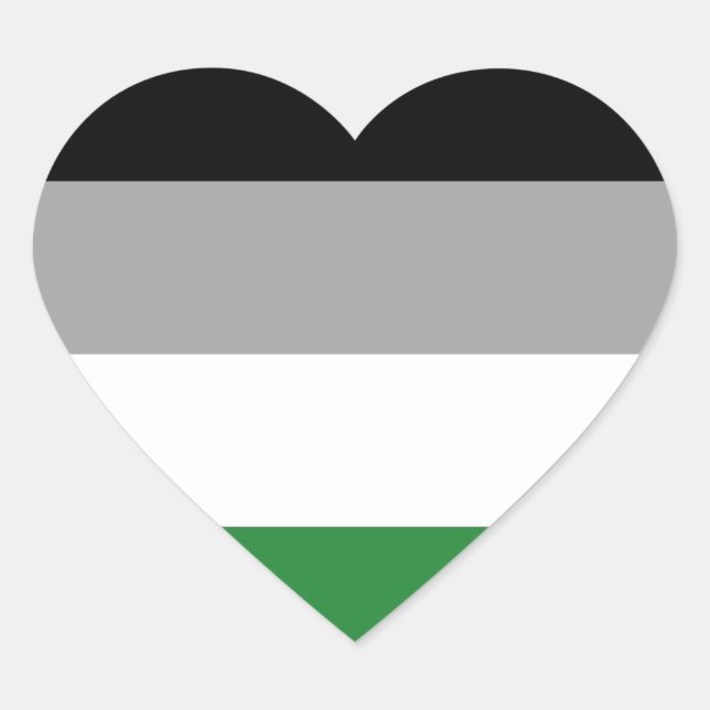 Androphilia Pride Flag Herz-Aufkleber (Vorderseite)