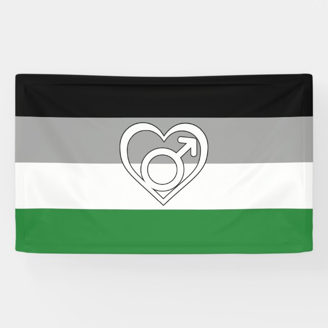 Androphilia Pride Flag und Symbol Banner (Horizontal)