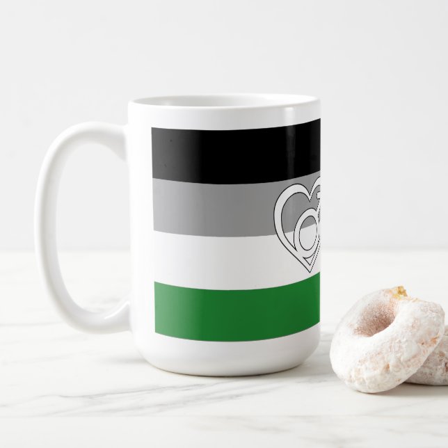 Androphilia Pride Flag und Symbol Kaffeetasse (Mit Donut)