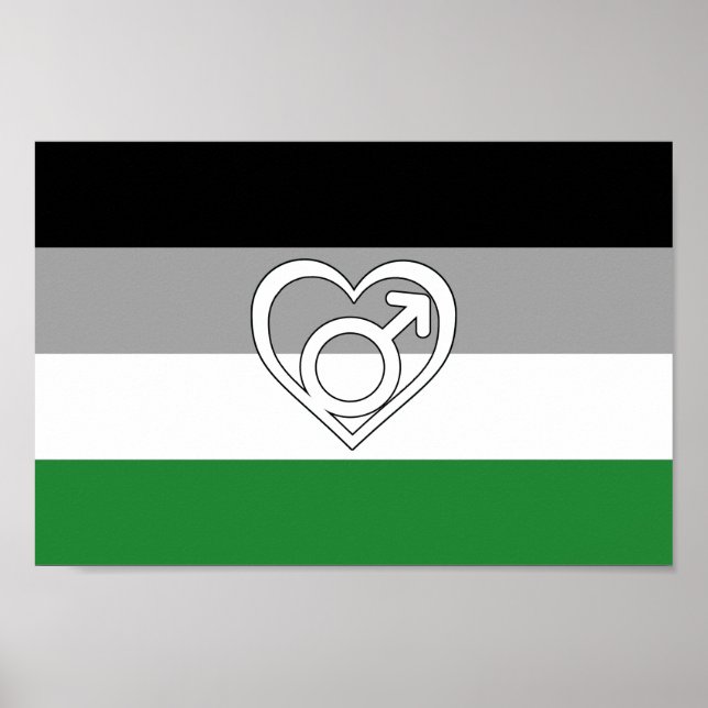 Androphilia Pride Flag und Symbol Poster (Vorne)