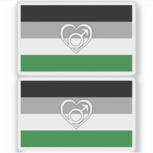 Androphilie-Stolzflagge und Symbol Aufkleber