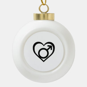ANDROPHILIE SYMBOL -.png Keramik Kugel-Ornament