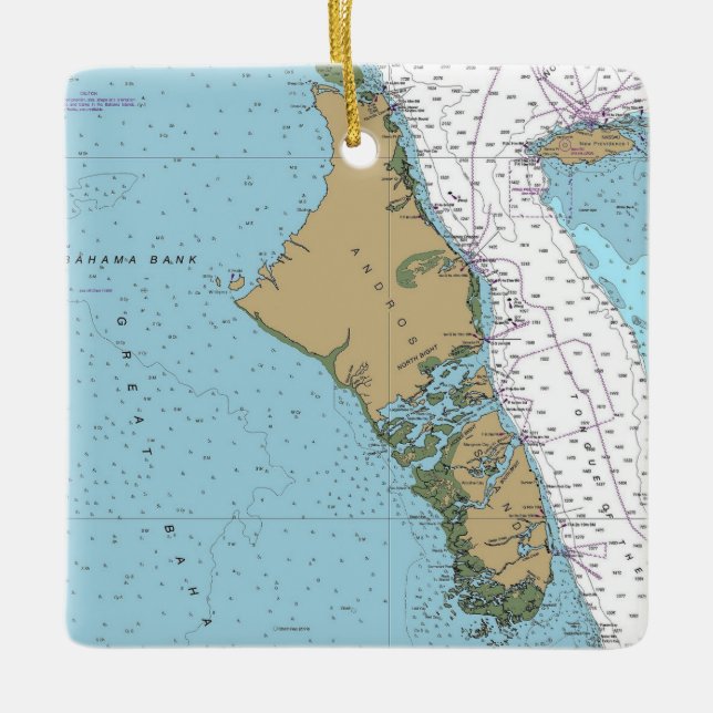 Andros Island Bahamas Keramikornament (Vorderseite)
