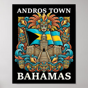 Andros Town Bahamas Insel Urlaub Reise Poster