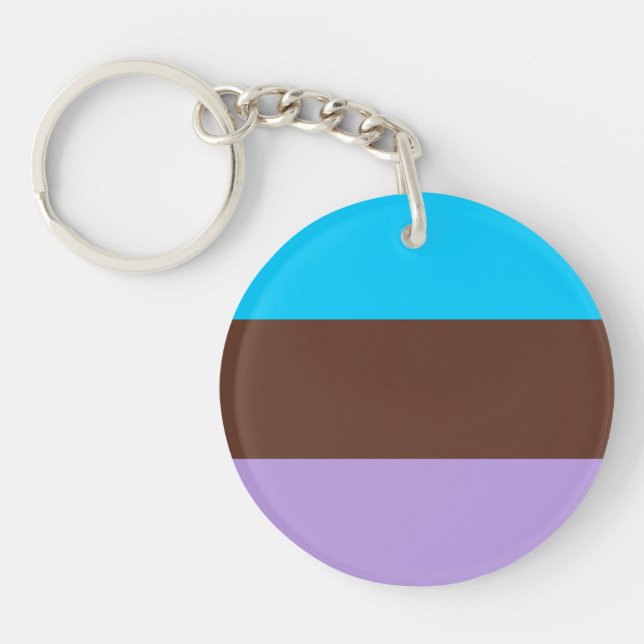 Androsexual Pride Flag Schlüsselanhänger (Vorderseite)