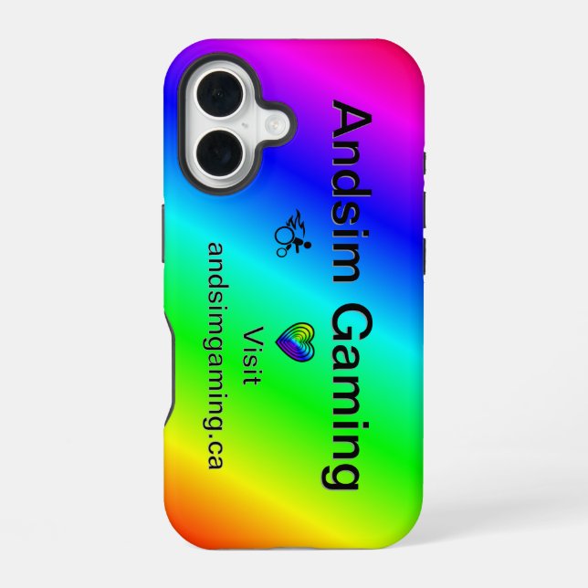 Andsim Gaming Iphone 16 Fall Hülle (Rückseite)