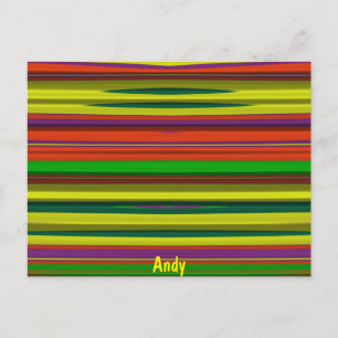 ANDY ~ 3D Design Pattern ~ Weihnachtsfarben~ Post Postkarte