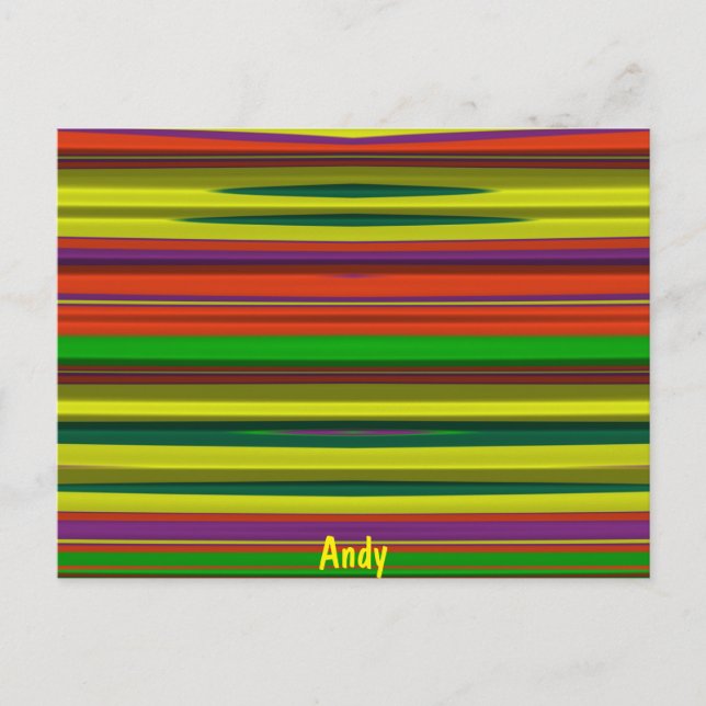 ANDY ~ 3D Design Pattern ~ Weihnachtsfarben~ Post Postkarte (Vorderseite)