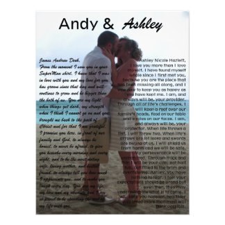 Andy & Ashley, Hochzeitspic mit Gelübden Fotodruck