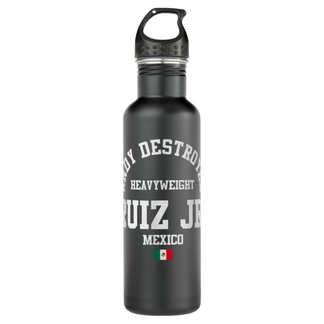 Andy Boxing Ruiz Jr Mexico Gym Heavyweight 489 Edelstahlflasche (Vorderseite)