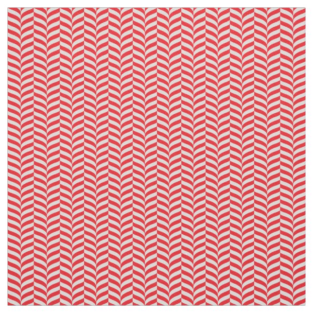 andy Cane Drehung Geometric Red & Cream Zickzack Stoff (Muster)