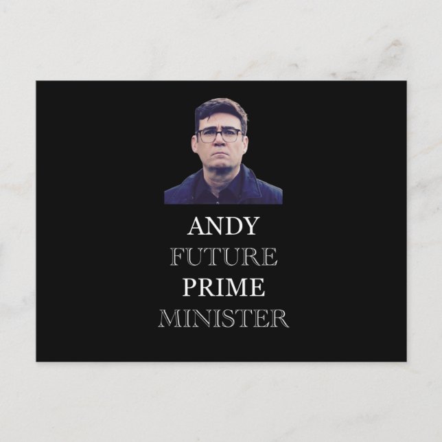 Andy Future Prime Minister - Andy Burnham Postkarte (Vorderseite)