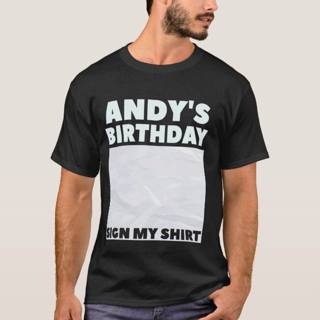 ANDY ITu2019S MEIN GEBURTSTAG MEIN SHIRT Personali (Vorderseite)