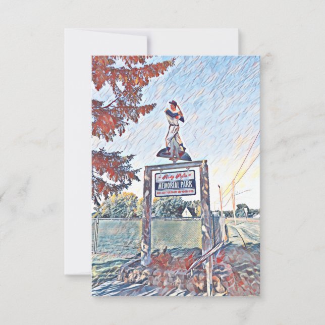 Andy Pafko Memorial Park Dankeskarte (Vorderseite)