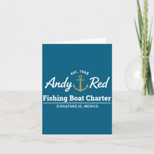 Andy Red Fishing Boat Charter Illustration Karte