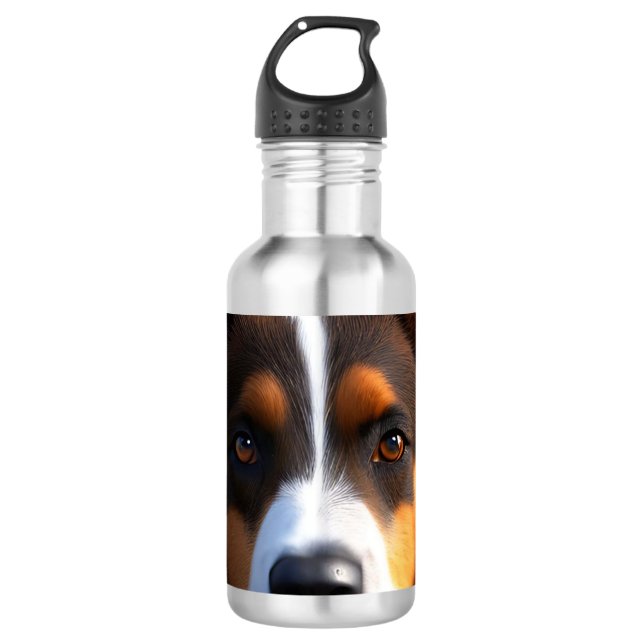 Andy The Australian Blue Heeler, Edelstahlflasche (Vorderseite)