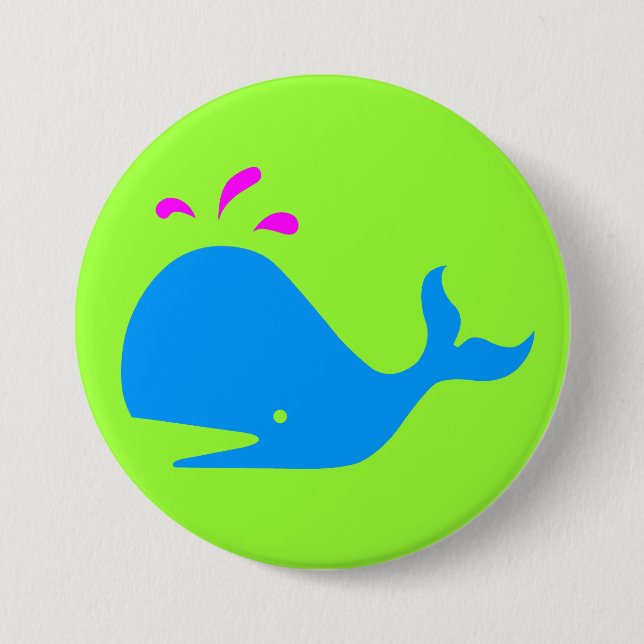 Andy-Wal Singletons_aqua, magentarot auf Grün Button (Vorderseite)