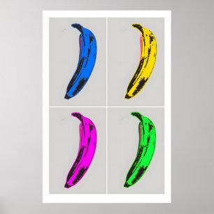 Andy Warhol Quad Bananas Kunst Druck Vintage Po Poster