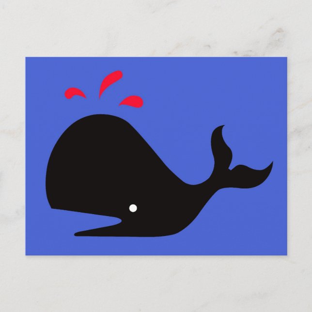 Andy Whale Singletons_black, blau Postkarte (Vorderseite)