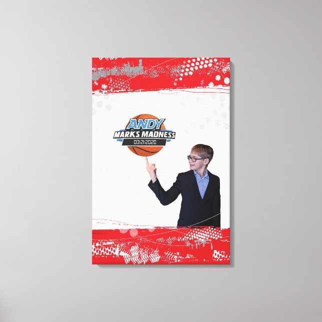 ANDYs BAR MITZVAH-SIGN AN BORD-GERÄTET Leinwanddruck (Vorderseite)