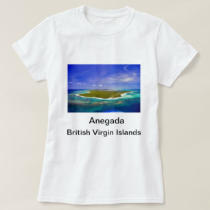 Anegada Insel/Flagge Spitzen-B.V.I. T-Shirt