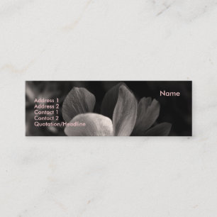 Anemone 2 Sepia Foto Mini Business Cards Visitenkarte
