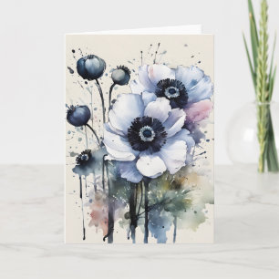 Anemone - Aquarellblumen Karte