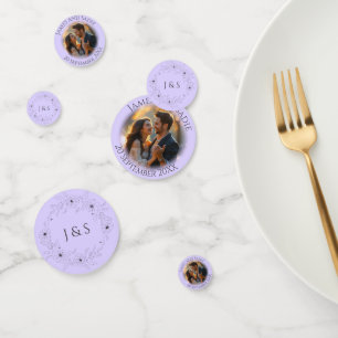 Anemone auf Blasslavender Foto Wedding Confetti Konfetti