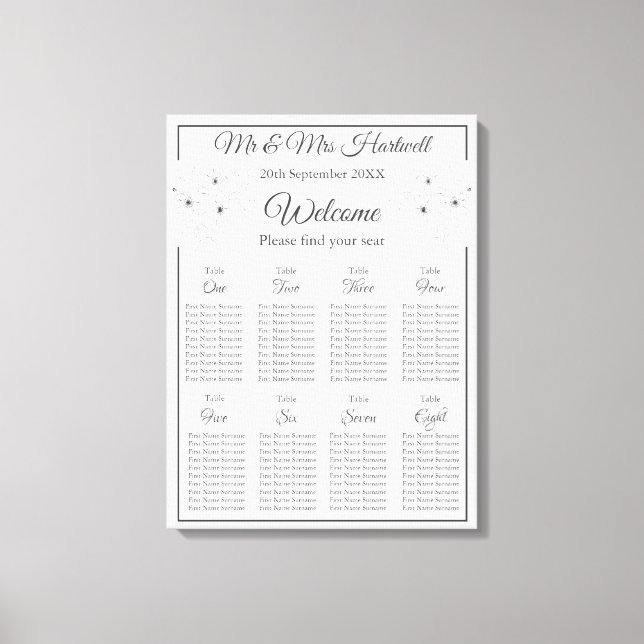 Anemone auf der White Seats Chart~ Leinwanddruck (Vorderseite)