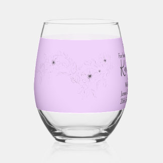 Anemone auf Light Lilac Weinglas Ohne Stiel