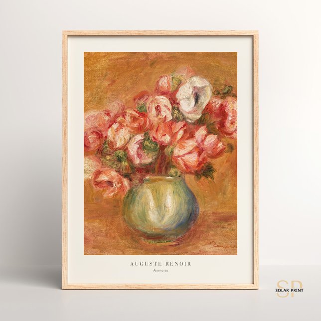 Anemone-Blume im Vase Auguste Renoir Poster (Von Creator hochgeladen)