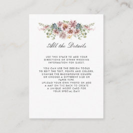 Anemone Blush Dunkelgrau WEDDING Details Begleitkarte