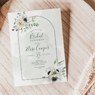 Anemone Bouquet Arch Brautparty Einladung