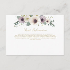 Anemone Bouquet Information Card Begleitkarte
