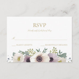Anemone Bouquet RSVP Karte