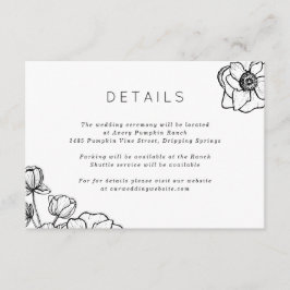 Anemone Bouquet Wedding Begleitkarte