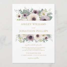 Anemone Bouquet Wedding Einladung
