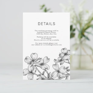 Anemone Bouquet Wedding Enclosure Card Begleitkarte