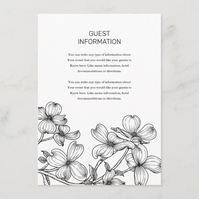 Anemone Bouquet Wedding Insert (Vorderseite)
