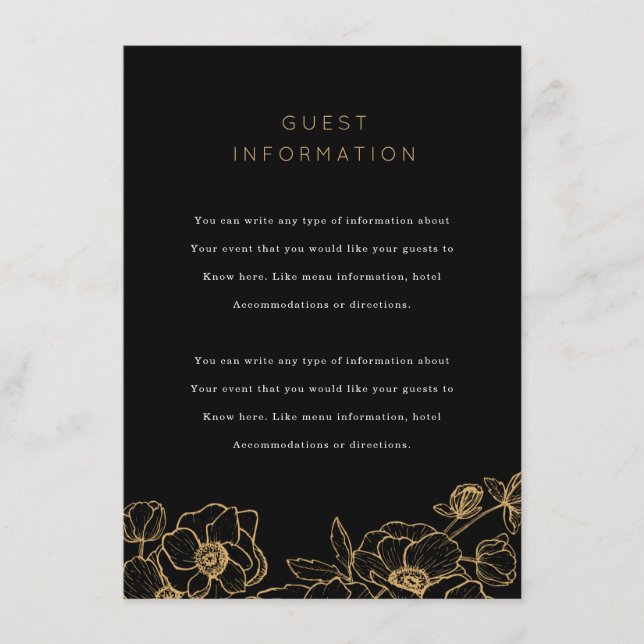 Anemone Bouquet Wedding Insert (Vorderseite)