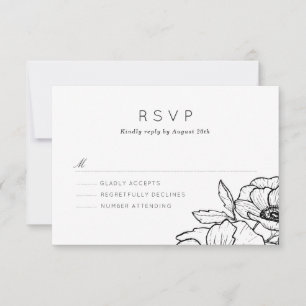 Anemone Bouquet Wedding RSVP