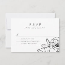 Anemone Bouquet Wedding RSVP