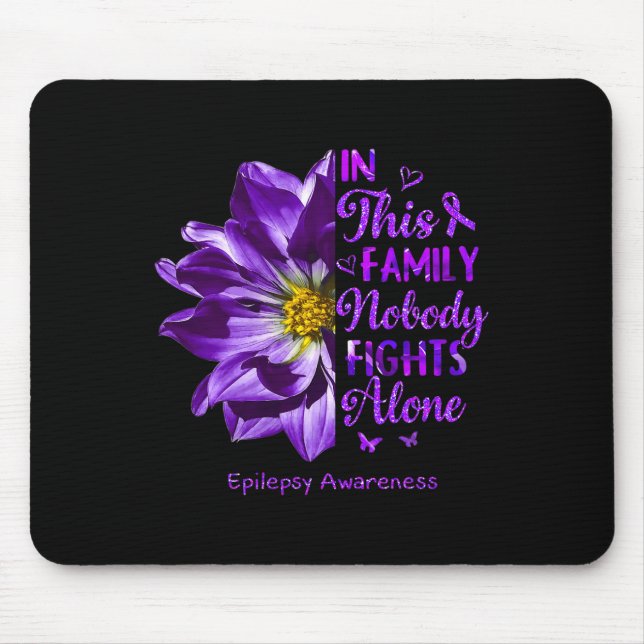 Anemone Epilepsy Awareness Kostüme Niemand kämpft Mousepad (Vorne)