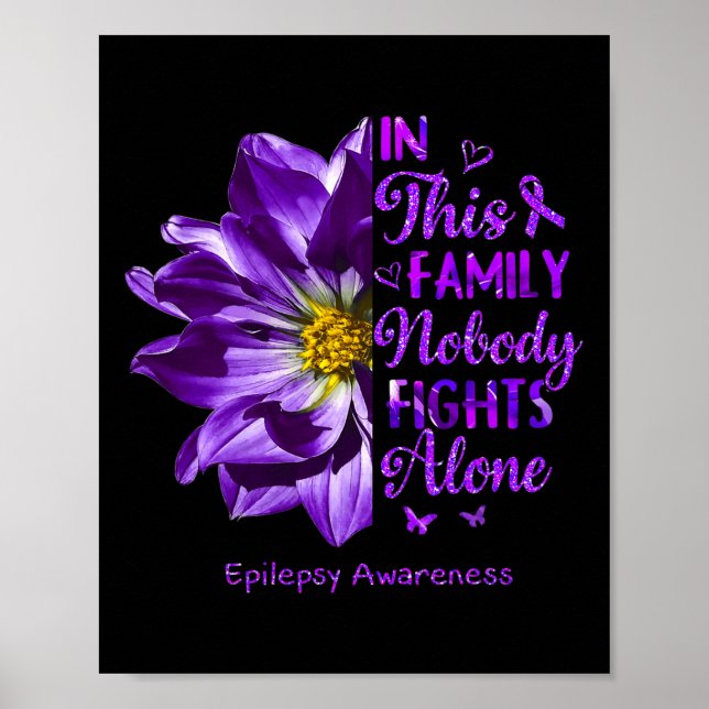 Anemone Epilepsy Awareness Kostüme Niemand kämpft Poster (Vorne)