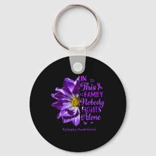 Anemone Epilepsy Awareness Kostüme Niemand kämpft Schlüsselanhänger