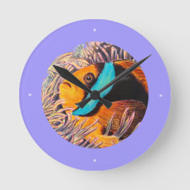 Anemone Fish Round Wall Uhr
